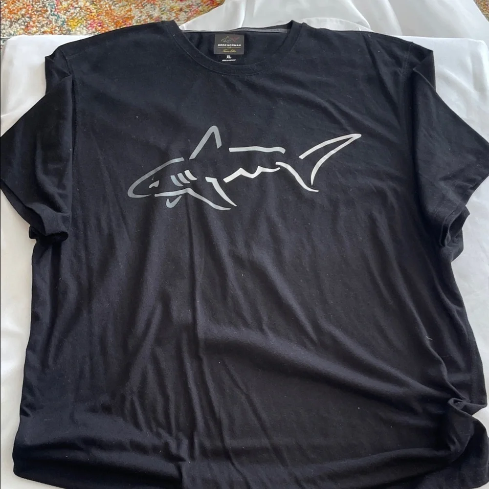 Greg Norman  Black T-Shirt with Shark Logo